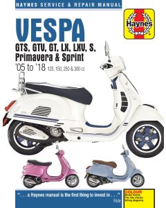 Vespa Scooters (2005-2018) Repair Manual Haynes Reparaturanleitung
