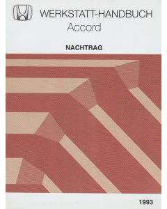 Honda Accord (1993) Werkstatthandbuch Nachtrag