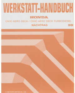 Honda Civic (1999) Werkstatthandbuch Nachtrag