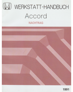 Honda Accord (1991) Werkstatthandbuch Nachtrag