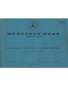 Mercedes Benz Type LP 1213 / 1313 (1968) Fahrgestell Ersatzteilliste