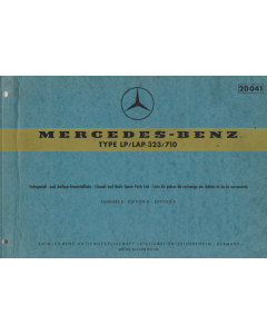 Mercedes Benz Type LP Lap 323 / 710 (1964) Fahrgestell und Aufbau Ersatzteilliste