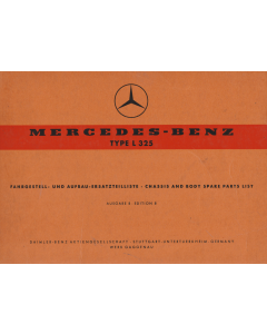 Mercedes Benz L 325 (1956) Fahrgestell und Aufbau Ersatzteilliste