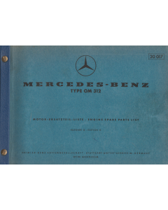 Mercedes Benz OM 312 (1961) Motor Ersatzteilliste
