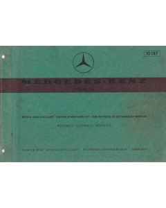 Mercedes Benz Type M 115 (1971) Motor Ersatzteilliste