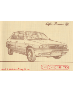 Alfa Romeo 33 (1986-1990) Uso e Manutenzione