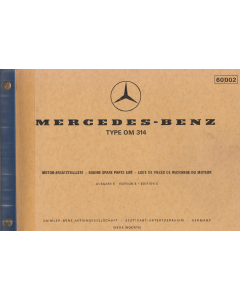 Mercedes Benz OM 314 (1972) Motor Ersatzteilliste