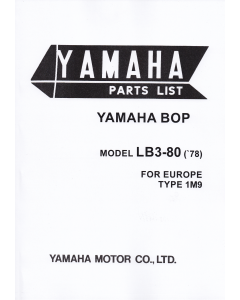 Yamaha Bop LB3-80 (>1978) - Parts List