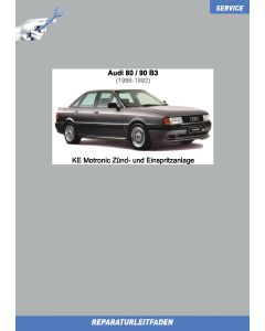 Audi 80 / 90 (1986-1992) Reparaturleitfaden KE Motronic Zünd- und Einspritzanlage Motor 3A