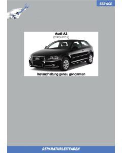 Audi A3 (2003-2013) Reparaturleitfaden Instandhaltung Inspektion Service