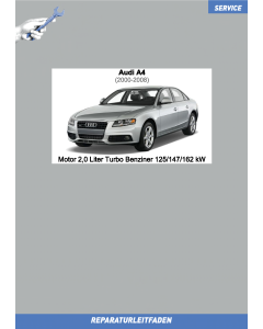 Audi A4 (2000-2008) Reparaturleitfaden Motor 2,0 Liter Turbo Benziner 125/147/162 kW