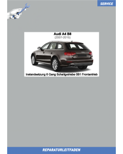 Audi A4 8K (08>) Instandsetzung 6 Gang-Schaltgetriebe 0B1 Frontantrieb