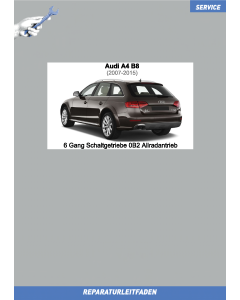 Audi A4 (2007-2015) Reparaturleitfaden 6 Gang Schaltgetriebe 0B2 Allradantrieb