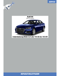 Audi A4, Instandsetzung 4 Zyl. TDI CR  - Reparaturleitfaden