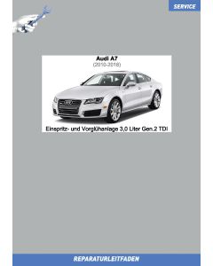 Audi A7 (2010-2018) Reparaturleitfaden Einspritz- und Vorglühanlage 3,0 Liter Gen.2 TDI