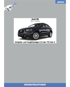 Audi Q3 8U (11>) - Einspritz- und Vorglühanlage 2,0l TDI - Reparaturleitfaden