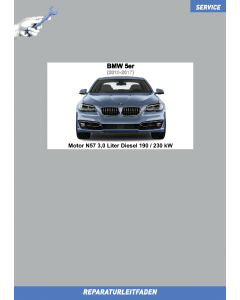 BMW 5er (2010-2017) Werkstatthandbuch Motor N57 3,0 Liter Diesel 190 / 230 kW