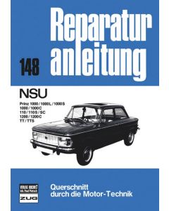 NSU Prinz 110 / 1000 / 1200 / TT / TTS  Reparaturanleitung Bucheli 148