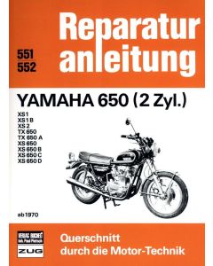 Yamaha 650 2 Zyl.  (70>) Reparaturanleitung Bucheli 551