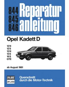 Opel Kadett D 1,2 / 1,3 / 1,6 / GTE (81-84) Reparaturanleitung Bucheli 844