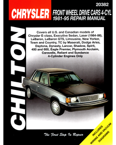 Ford Front Wheel Cars 4-Cyl. (81-95) Repair Manual Chilton Reparaturanleitung