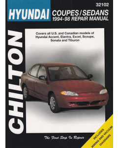 Hyundai Coupes Sedans (94-98) Repair Manual Chilton Reparaturanleitungen