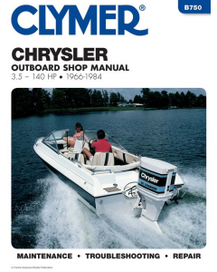 Chrysler 3.5-140 PS Aussenbordmotoren (66-84) - Werkstatthandbuch