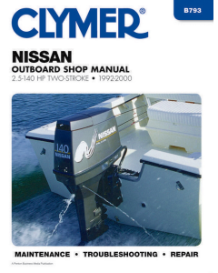 Nissan 2.5 140 HP Two-Stroke Outboards (92-00) Repair Manual Clymer 