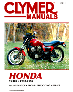 Honda VT500 (83-88) Repair Manual Clymer Reparaturanleitung