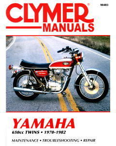 Yamaha 650cc Twins, (70-82) - Repair Manual