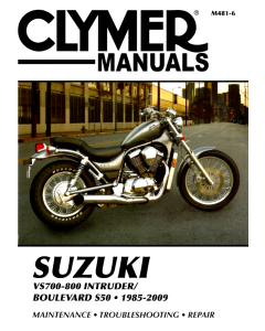 Suzuki VS 700 750 800 Intruder Boulevard S50 (85-09) Repair Manual Clymer Reparaturanleitung