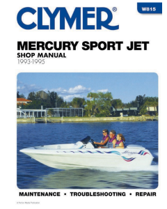 Mercury Powered Sport Jet (93-95) Shop Manual Clymer