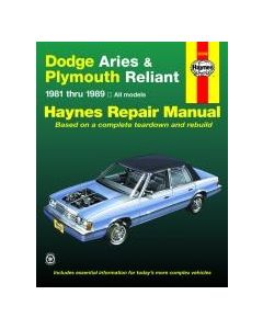 Dodge Aries and Plymouth Reliant (81 - 89) - Repair Manual Haynes