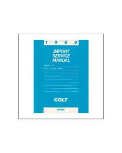 Chrysler 1988 Colt - Service Manual Engine,Chassis,Body
