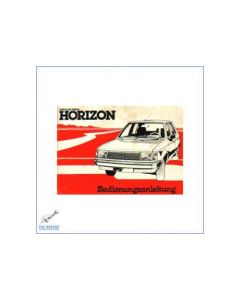 Chrysler Simca Horizon - Bedienungsanleitung