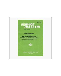 Datsun Baureihe F10 - Service Bulletin