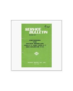 Datsun Baureihe F10 - Service Bulletin