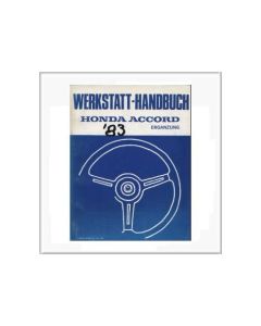 Honda Accord 1983 - Werkstatthandbuch Ergänzung