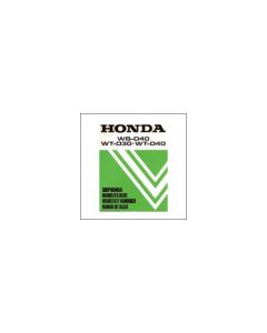 Honda WB-D40/WT-D30/WT-D40 (88>) - Werkstatthandbuch