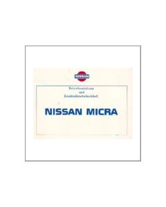 Nissan Micra - 1987 - Betriebsanleitung