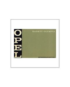 Opel Kadett Olympia ab 1970 - Betriebsanleitung