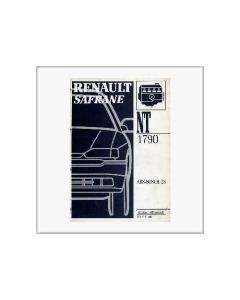 Renault Safrane ABS Bosch 2S - Werkstatthandbuch Nachtrag 1992