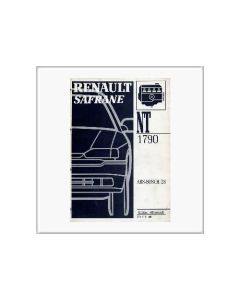 Renault Safrane Neues ABS 2 E Bosch - Werkstatthandbuch Nachtrag 1996