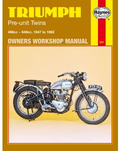 haynes-0251-coverTriumph 6T Pre-Unit Twins (47-62) Repair Manual Haynes Reparaturanleitung