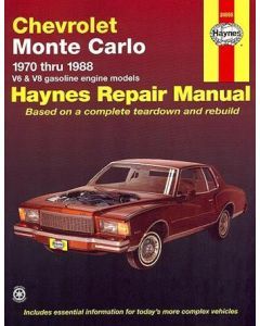 Chevrolet Monte Carlo (70 - 88) Repair Manual Haynes