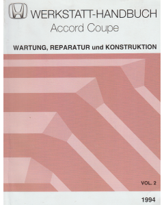 Honda Accord Coupe (1994) Wartung, Reparatur und Konstruktion