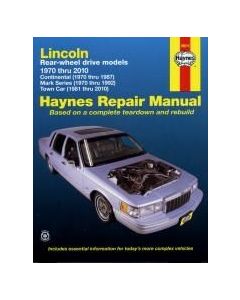 Lincoln Rear-wheel drive (70-10) Repair Manual Haynes Reparaturanleitungen
