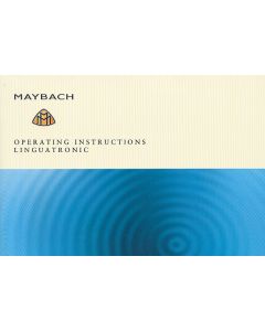 Maybach Linguatronic Operating Instructions