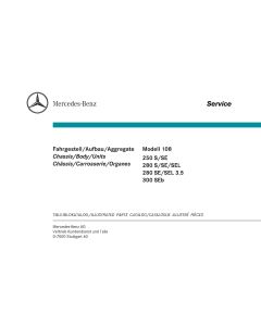Mercedes Benz Typ 108 Teile Bildkatalog / Parts Catalog