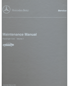 Mercedes Benz verschiedene Typen ab 01.1968 Maintenance Manual